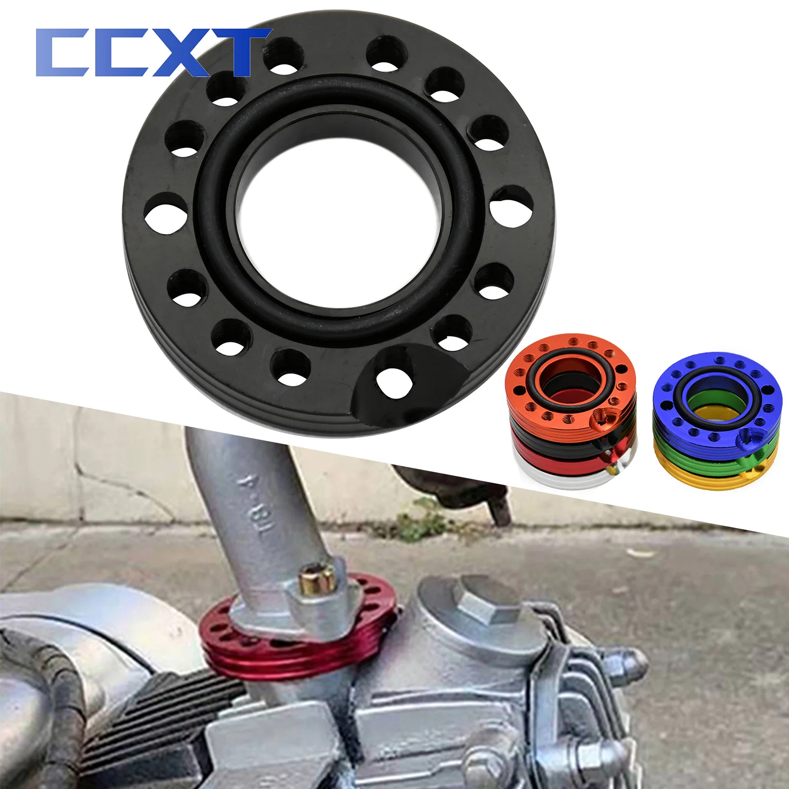 ATV motocykl CNC Carb gaźnik kolektor dolotowy regulator uniwersalny kołnierz Spinner płyta adapter dla Yamaha Honda Kawasaki itp