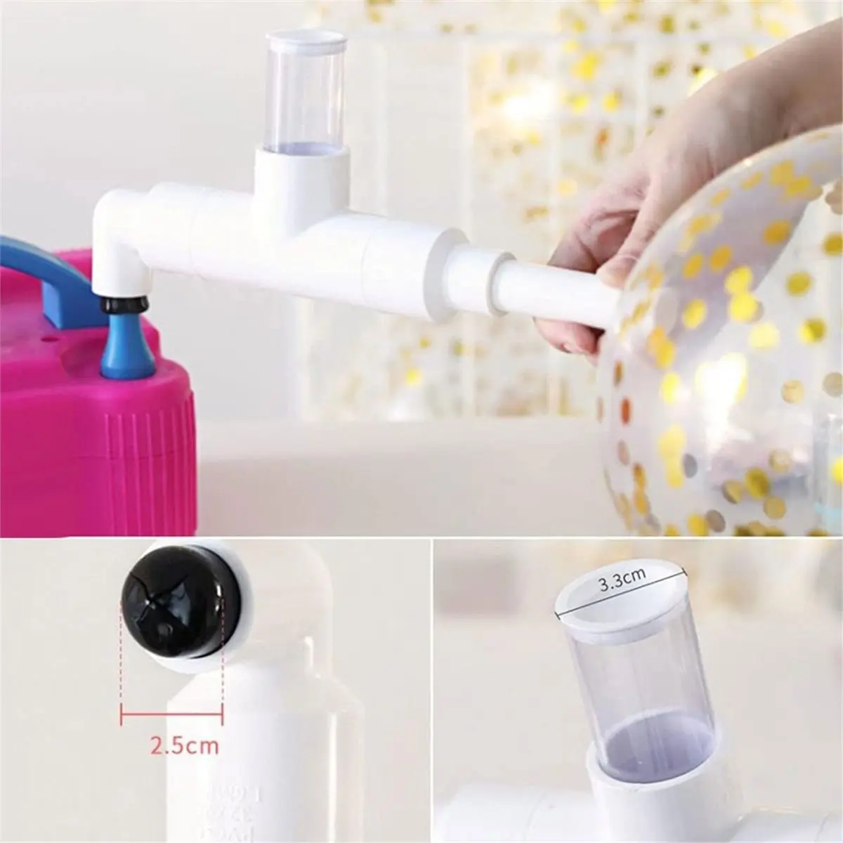 DIY Balloon Stuffer Tool Kit Sequin Confetti Filling Machine for Party, Christmas, Wedding Decorations