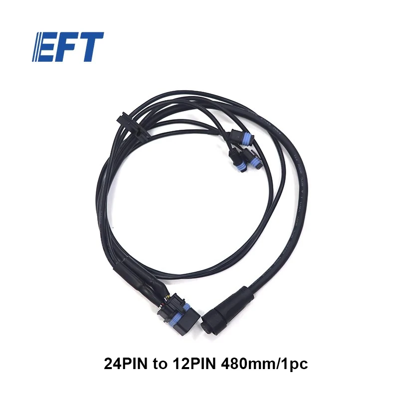 EFT Signal Wiring Harness Four-to-one Interface/24PIN to 12PIN480mm/1pcs for EFT Z30/Z50 Agricultural Drone