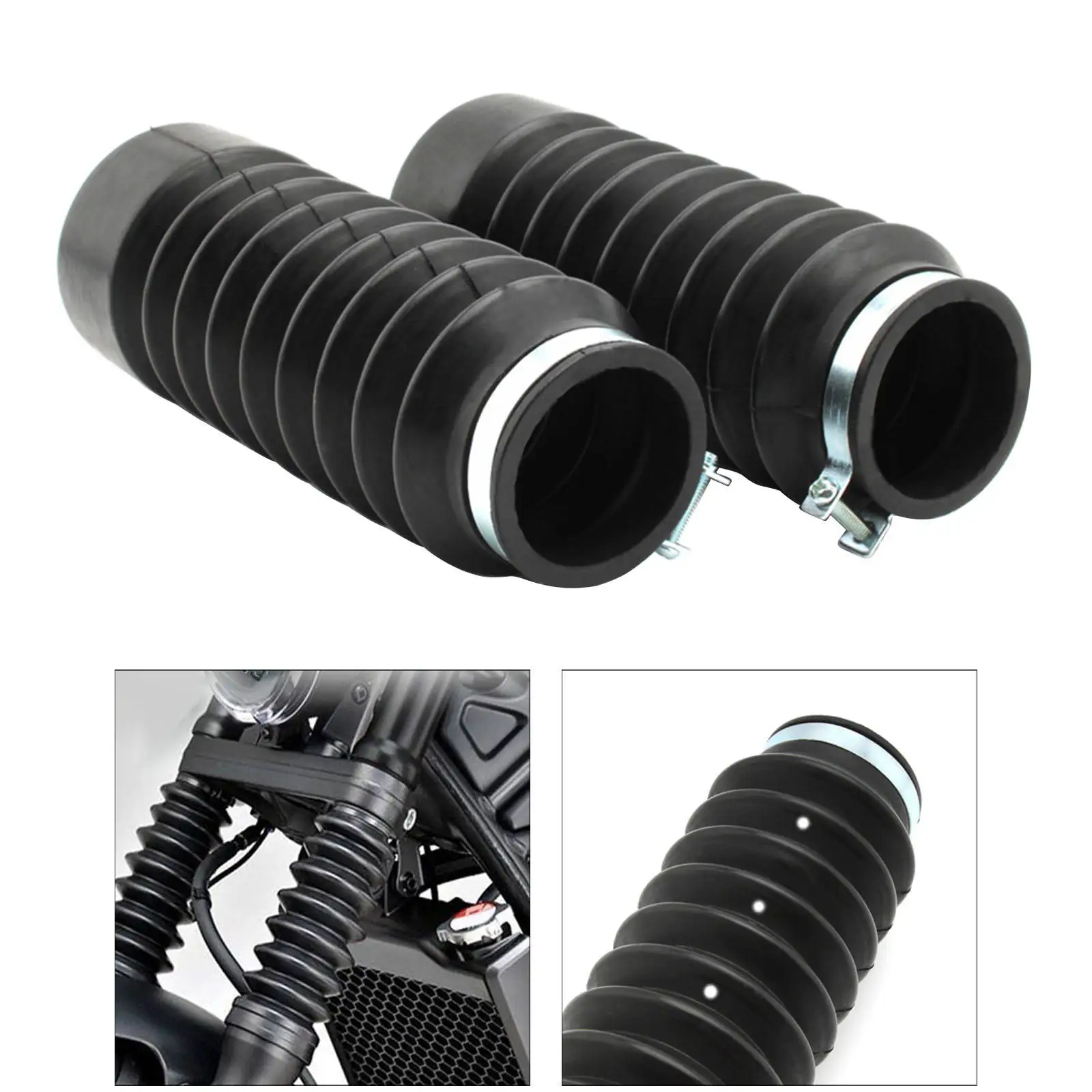 Pair Motorcycle Front Fork Covers Rubber Dust Cover Gaiter Boots Shock Absorber For Honda Rebel CMX500 CMX300 2017-2021