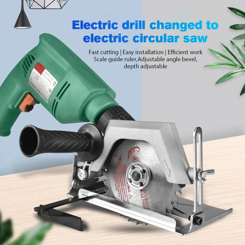 Hand Electric Drill Converter To Electric Circular Saw Cutter Reciprocating Chain Saw Cutting Machine Refit Hand Angle Grinder