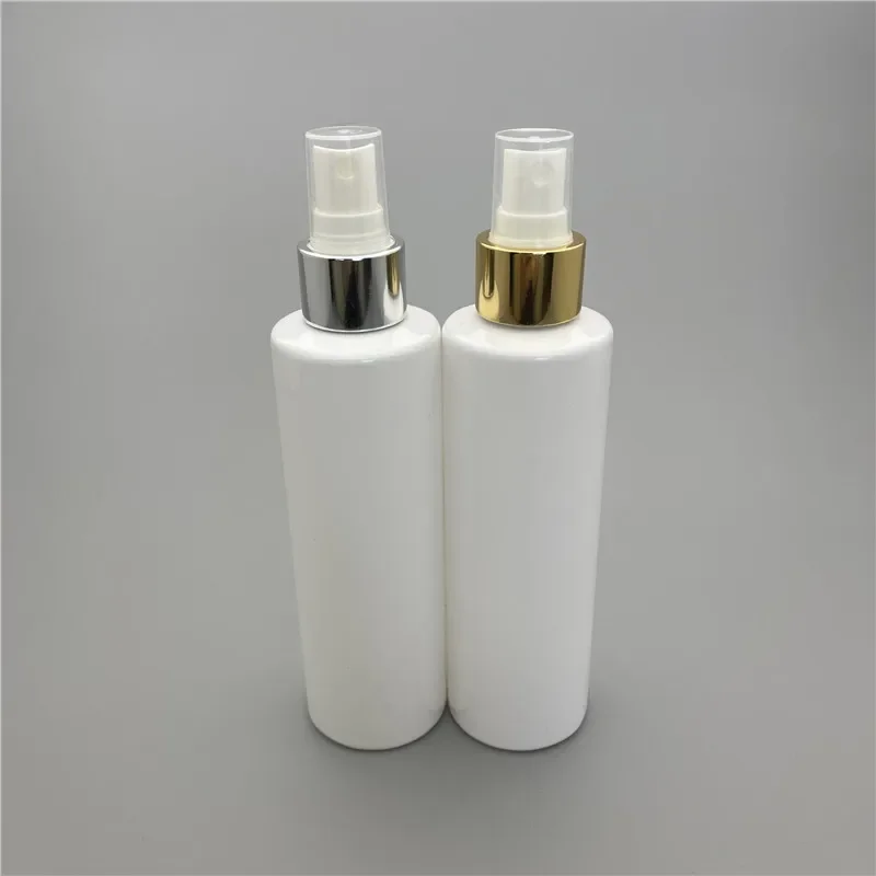 

200ML X 30 White Empty Perfume Flat Shoulder Bottles 200CC Fine Mist Sprayer Plastic Cosmetic Containers For Travel Packaging