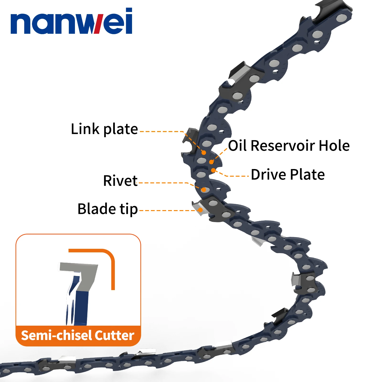 NAWIN Chains for Electric Chain Saws 8/10/12 Inch Wood Saws Chain Saws