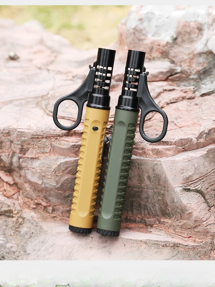 1300 ° Allumeur de Camping en plein air, pistolet d'allumage Portable, accessoires de poêle, Camping Barbecue, lance-flammes, briquet gonflable