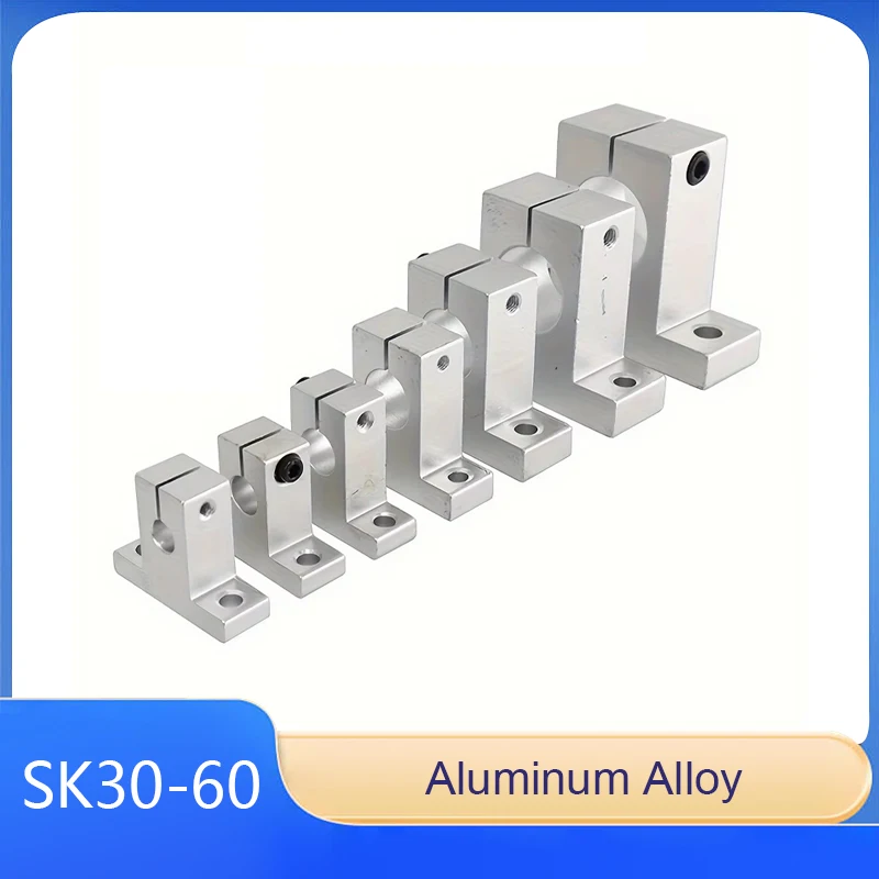 

1pcs SK Optical Axis Vertical Bracket SK30 SK35 SK40 SK50 SK60 Rail Shaft Motion Axis Support Bracket CNC 3D Printer Bracket