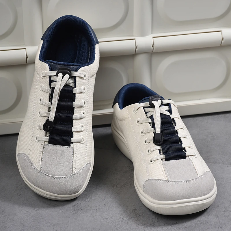 

Wide Toe Men's Walking Sneakers Breathable Mesh Fitness Shoe Outdoor Anti Slip Barefoot Shoes Mens Jogging Shoe Big Size