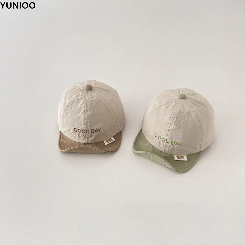 

Korean Summer Letter Baseball Cap Quick-drying Soft Baby Peaked Hat Breathable Thin Children Visors Cap Kids