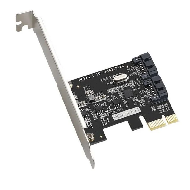 

PCI-E Express SATA2 SATA2.0 3Gb/s 2 Port SATA II Expansion Card JMB362 Chipset Low Profile Bracket