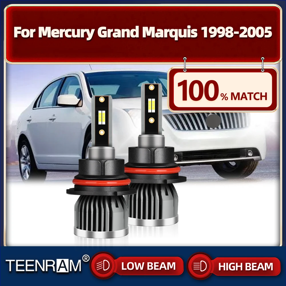 

LED Canbus Car Headlights 20000LM Super Bright Auto Lamps 12V Plug and Play For Mercury Grand Marquis 1998-2002 2003 2004 2005