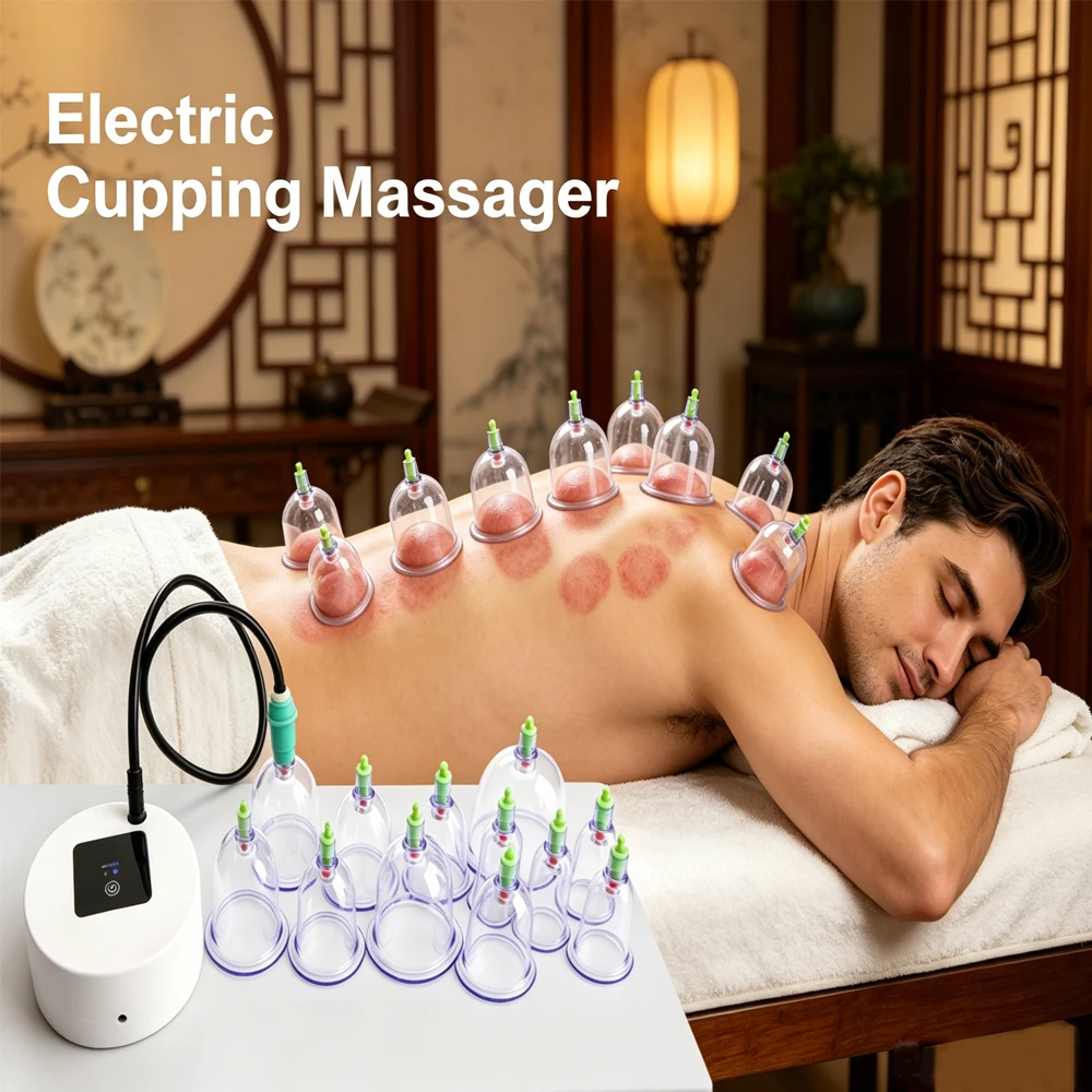 

Electric Cupping Massager Set Fat Burner Physical Therapy Cups Cellulite Reduction Muscle Massage Therapy Set Cupping Kit
