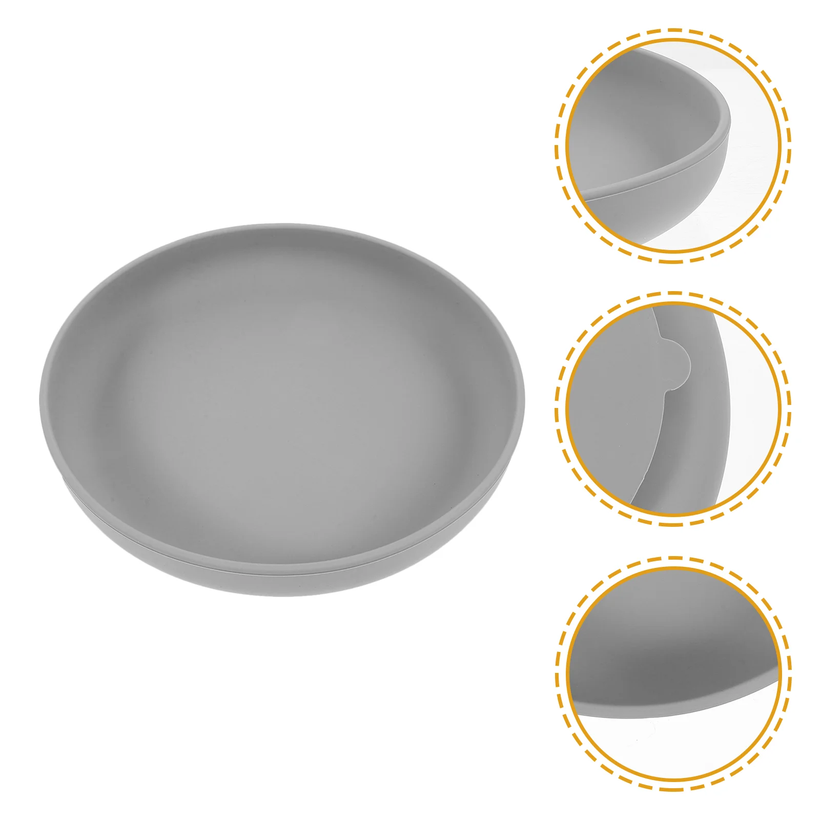 

Anti-spill Dinner Plate for The Elderly Suction Scoop Senior Self-feeding Plates Portable Silica Gel Handicapped Dinnerware