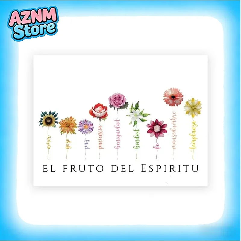Spanish Version Bible Verse Prints The Spirit of God Quote Poster Espanol Religious Canvas Painting Posters