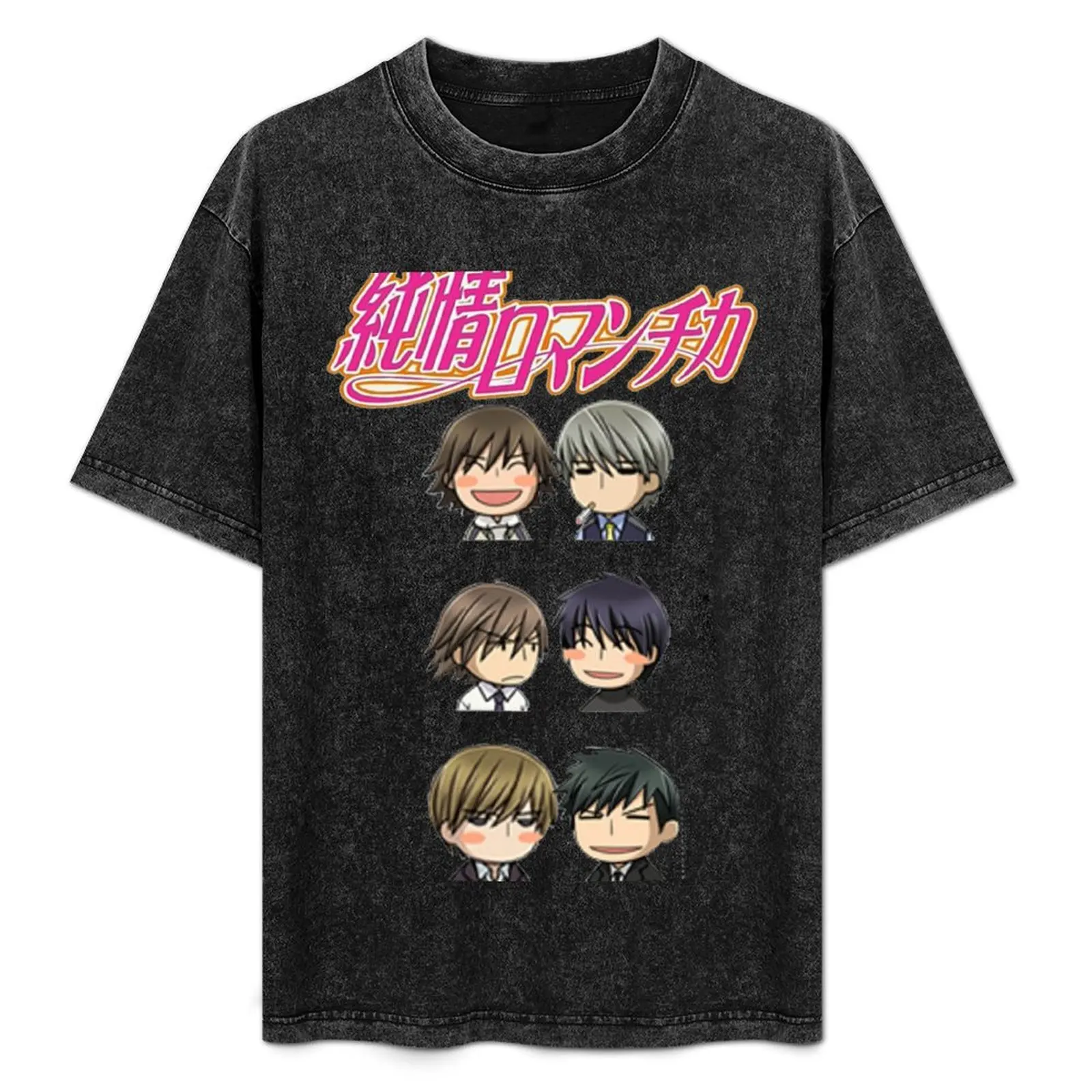 

Junjou Romantica (Chibi Couples) T-Shirt t shirts for man cotton soft funny t shirts dark humor T-Shirt