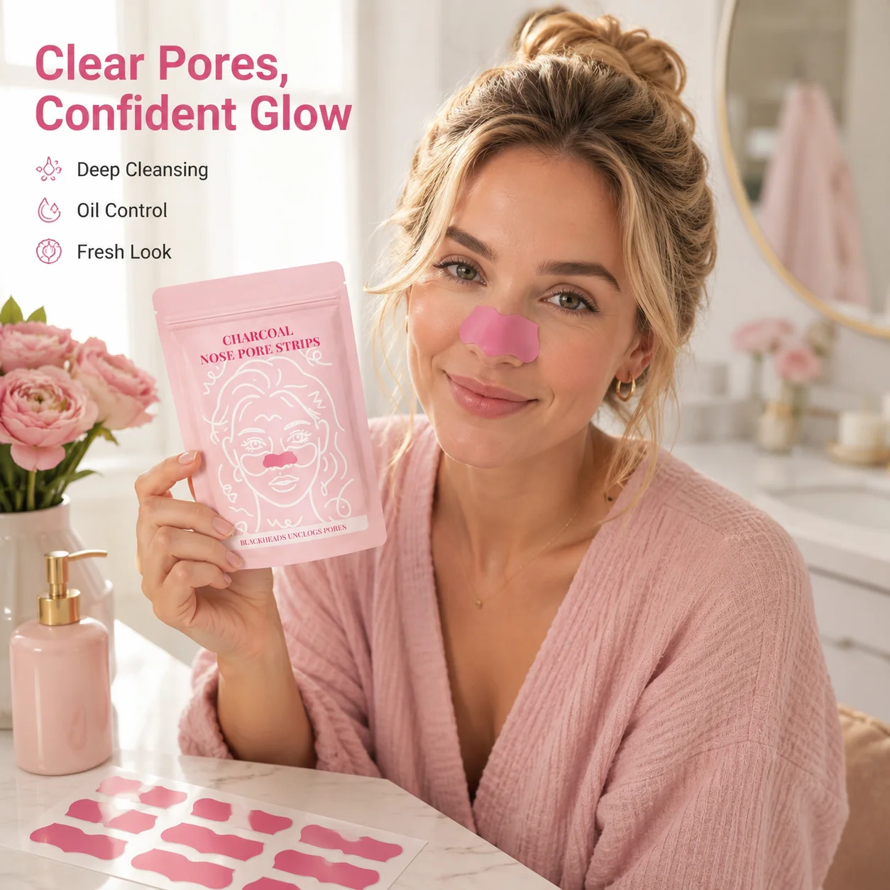 10/20pcs Blackhead Nose Strips Deep Cleansing Nasal Patch Remove Dirt Shrink Pores image 6