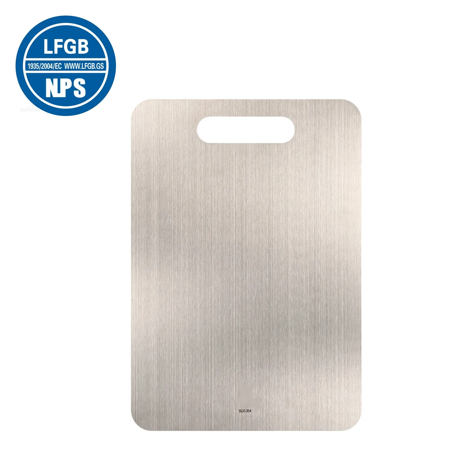 

LFGB Certificated 304 Stainless Steel Cutting Board Never Broken Chopping Board Anti-bacterial Fruit Cutting Base for Family