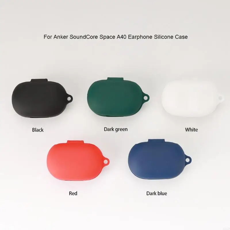 652E Earphone Silicone Cover for SoundCore Space A40 Housing Anti-scratch Soft Sleeve