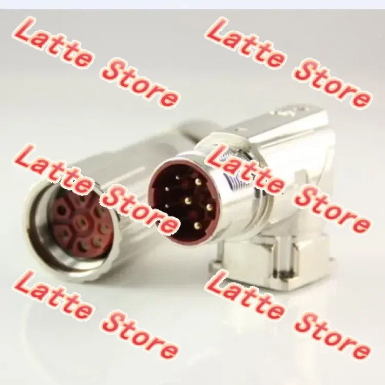 M23 6 7 9 12 17 19 Pin Plug Female / Male Connector M623 for Servo Motor  Encoder