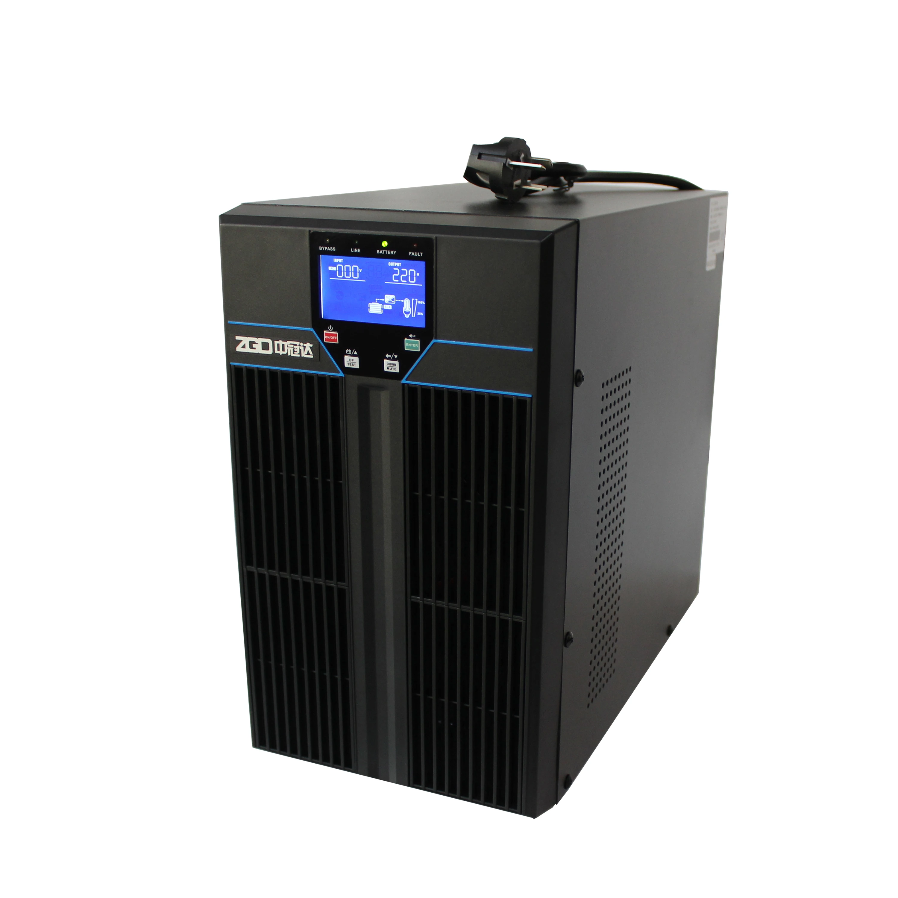 

High Frequency 220V Tower Type UPS 3KVA Built-in Battery Online UPS For Computer