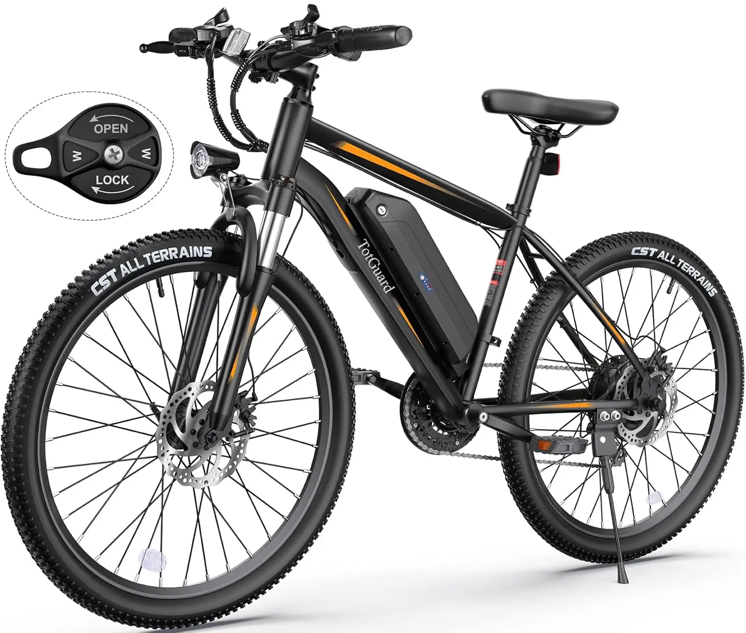 

500W 27.5'' Electric Mountain Bike with 48V 499.2WH Removable Battery, 55Miles Range 19.8MPH LCD Display 21 Speed, Customized