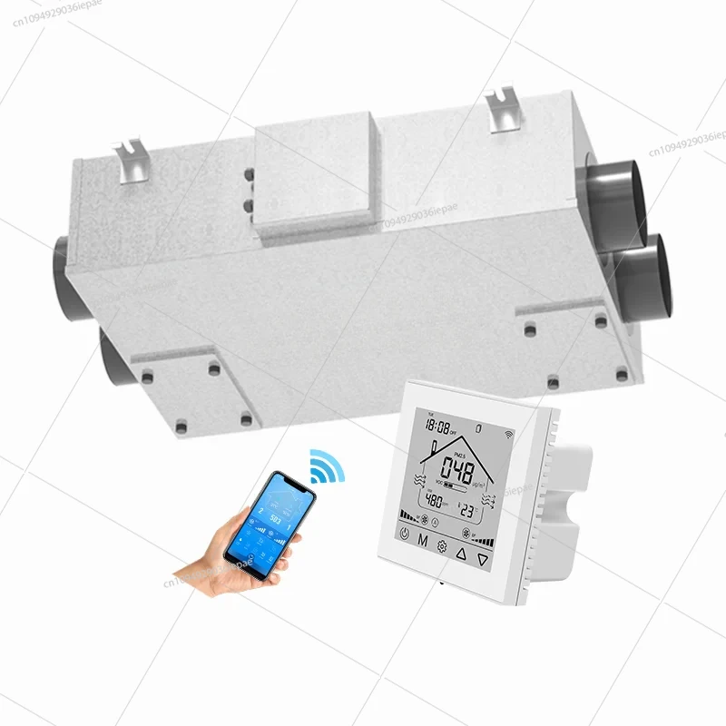 

Energy Recovery Ventilator ERV HRV Heat Recovery Hvac Ventilation System Crossflow Air Recuperator for Apartment