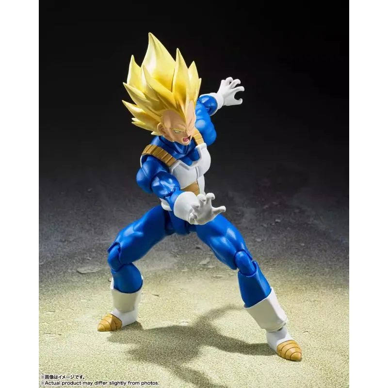 متوفر في المخزون بانداي لعبة دراغون بول فيجيتا SHF سوبر سايان الدم الذهبي الشعر S.H.Figuarts نماذج شخصيات الحركة أنيمي جمع