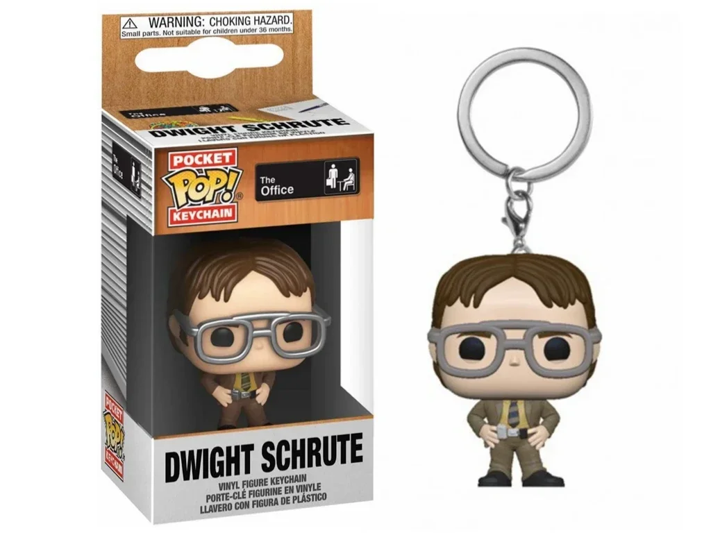 FUNKO NEWest the Office Keychain toys DWIGHT SCHRUTE Keychain Decoration for children