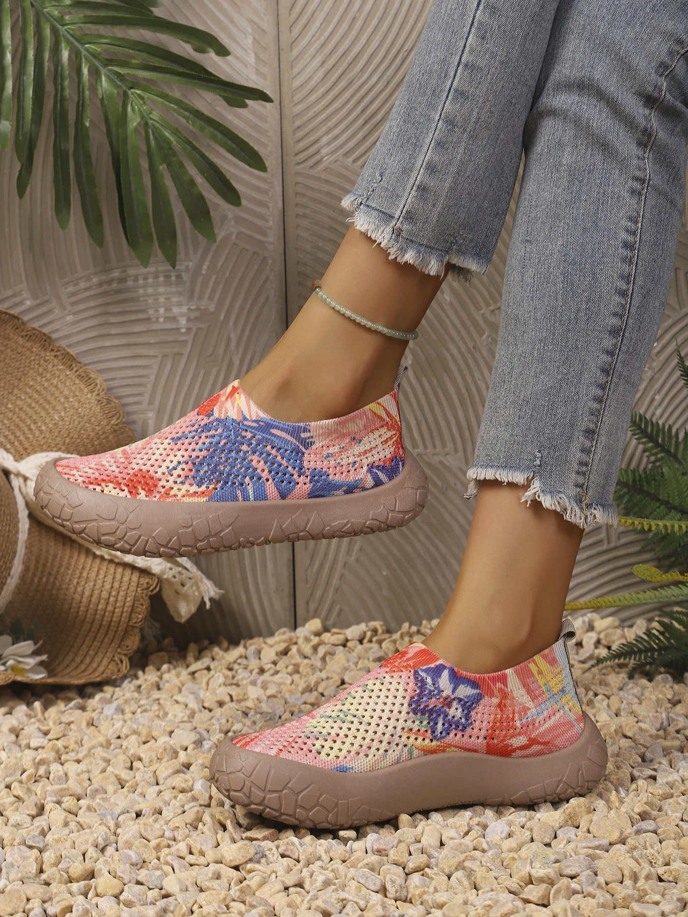 2026 Frühling Herbst Damen Slip-On Sneaker mit Sonnenblumenmuster, Leichte Atmungsaktive Rutschfeste Mesh-Herbst-Wanderschuhe, Park-Light-Wanderschuhe – Detail 21