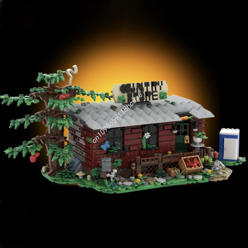 

1915 шт. MOC Country Store, строительные блоки, модель, рождественская игрушка, подарок, конструкция, сделай сам, сборка, креативная идея, образовательный кирпич