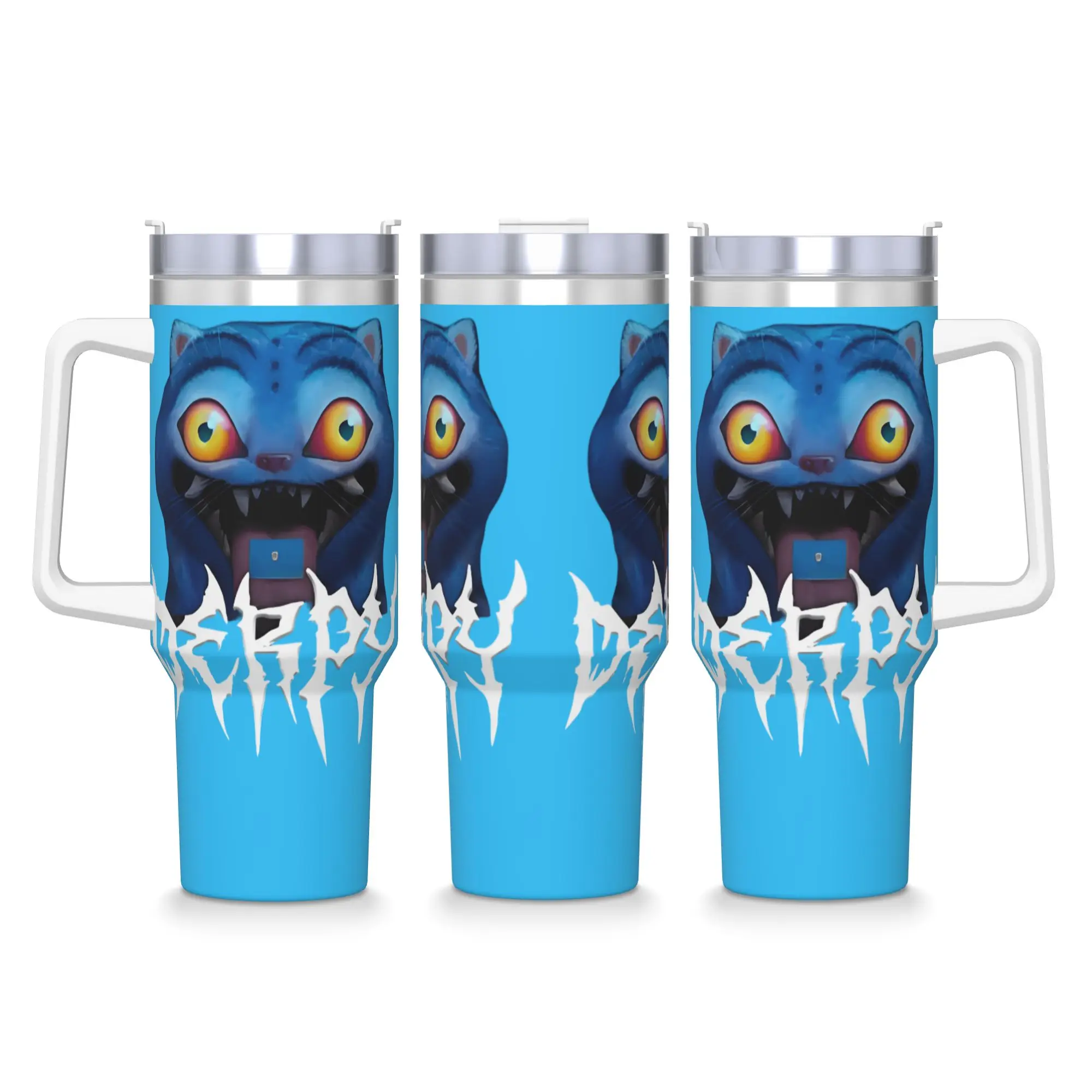 

Stainless Steel Tumbler Derpy Tiger Kpop Demon Hunters Movie Thermal Mu Leakproof Cold and Hot Mugs Cup Travel Water Bottle