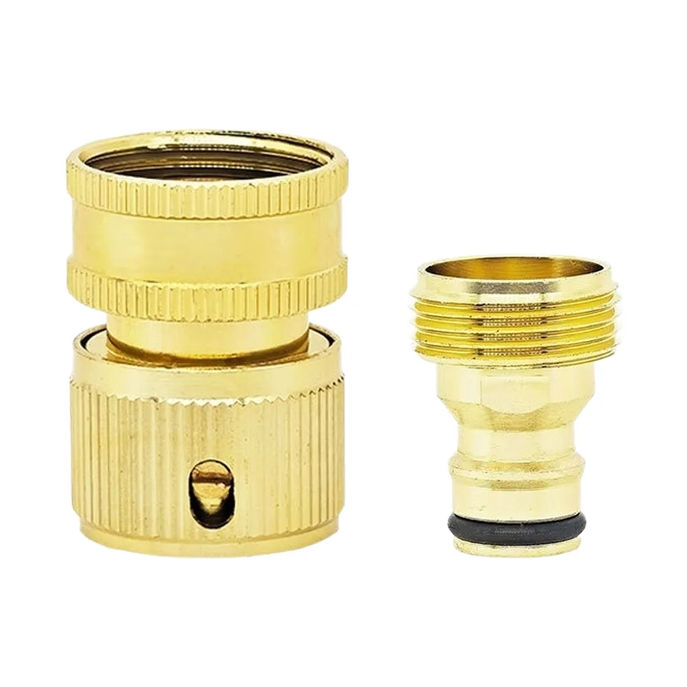 Aluminum 3/4 Garden Hose Quick Connector Water Nipple Adapter For Garden Hose Tap Car Wash Watering Tube Repair Jiont