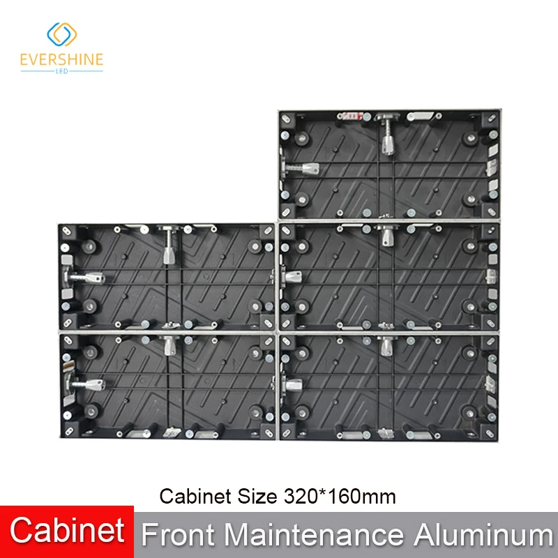 Leeres Frontwartungsfreies 320*160mm Aluminiumgehäuse für Indoor- und Outdoor-P2, P2.5, P4, P5 RGB Vollfarb-LED-Panel-Module