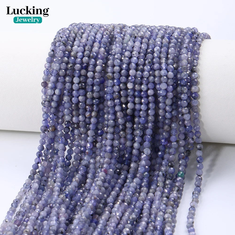 

Rare Natural 2-3mm Tanzanite Faceted Beads December Birthstone for Jewelry Making DIY Bohemian Spiritual Bracelet Unisex Gift