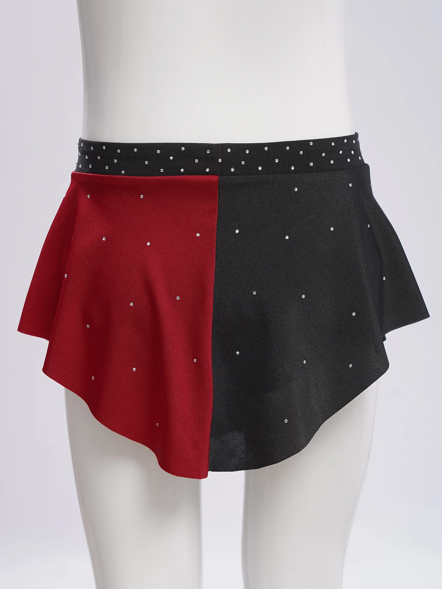 أطفال بنات الشكل التزلج الرقص ملابس رقص غنائية التنانير الباليه الرقص اللون كتلة لامعة الراين المدمج في ملخصات التنانير #4