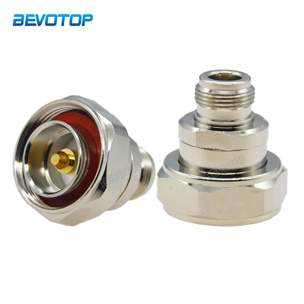 

1Pcs L29 7/16 DIN Male Plug to N Female Jack 50 Ohm Connector RF Microwave Coaxial Adapter Nickel/Gold Plated