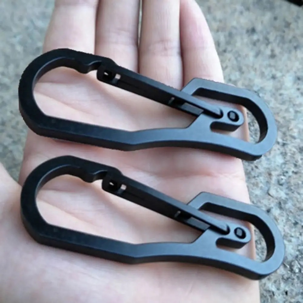 1 PC Titanium Plating Carabiner Camping Clip Outdoor Key Ring Clip Keychain Holder Camping Keyring Hang Buckle Hook Carabiner