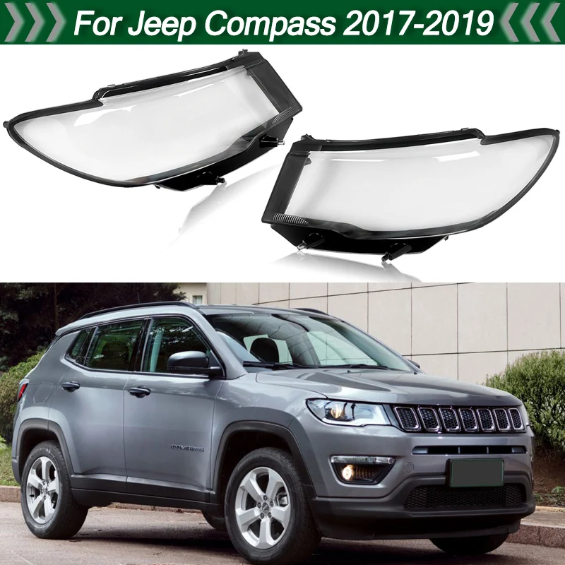 SAIQINGSP For Jeep Compass 2017-2019 Headlamp Cover Left+Right Car Accessories Tools