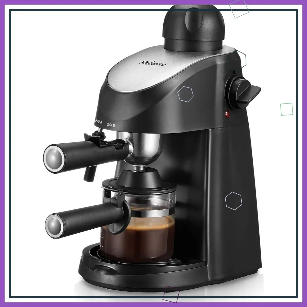 

Кофемашина для эспрессо 3,5 бар с функцией вспенивания молока и подачи пара для домашнего использования, идеально подходит для эспрессо и капучино