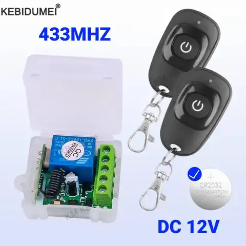 433Mhz Universal Wireless Remote Control Switch DC 12V 1CH Relay Receiver Module RF EV1527 Learning Code Transmitter