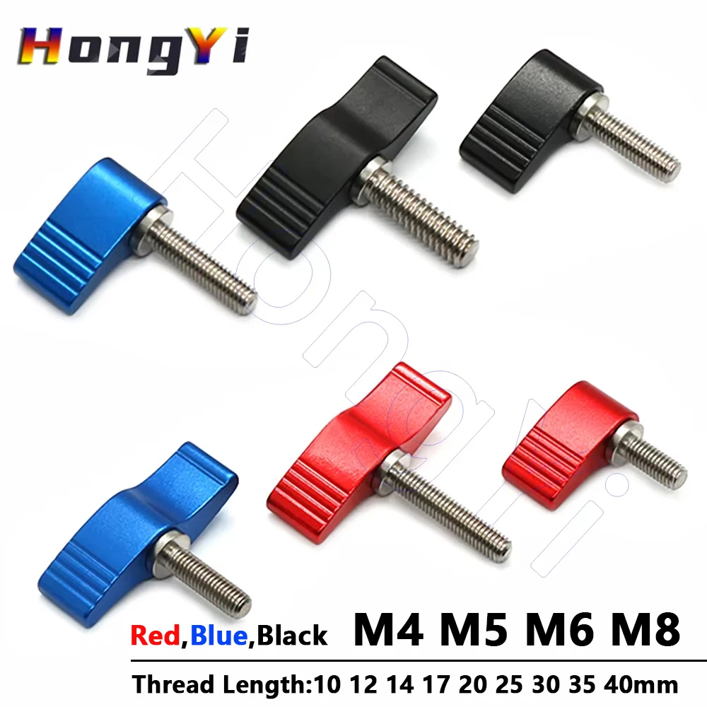 1Pcs M4 M5 M6 M8 Thumb Screws T Type/7 Type Hand Tighten Screw Handle Adjustable Butterfly Shape Screw for SLR Rail Rod Slider