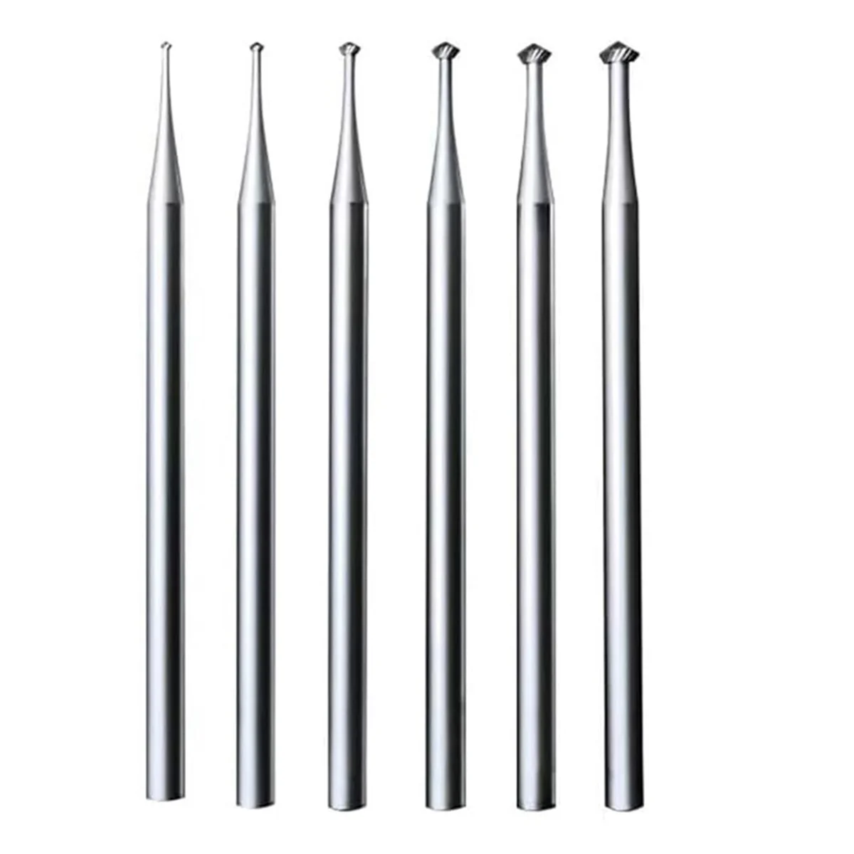 AT77 6개 90° 버 세트 - 3/32인치 생크 주얼리 제작 세팅 버 Lapidary 008-023