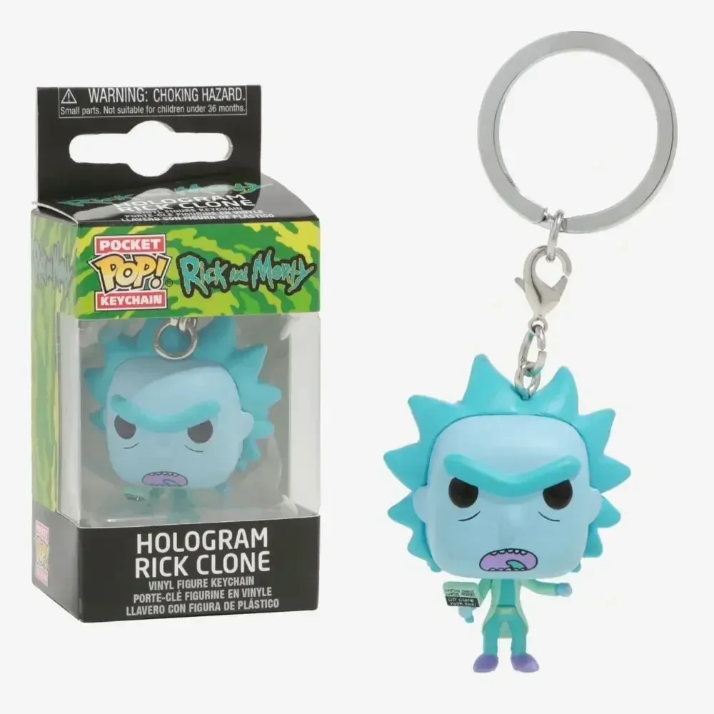 Funko Pop New Rick Et Morty Noob Noob TINKLES MR. POOPY Keychains Vinyl Figure Krombopulos Pickle Rick Pocket Pop Keychain Toy