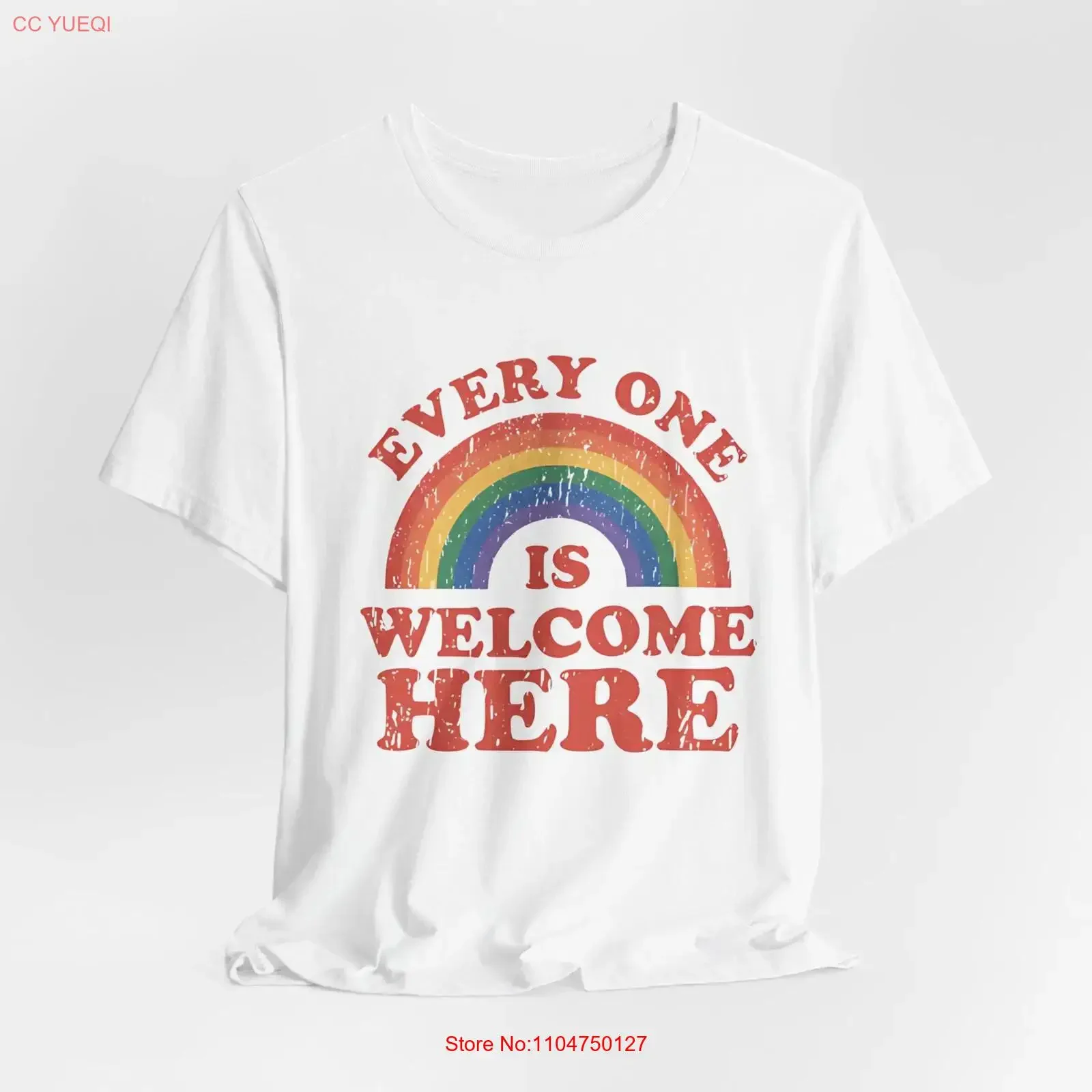 Everyone Is Welcome Here T Shirt Inclusion Equality Political ProtesT Fight For Education Diverty vintage Washed homme Stylish