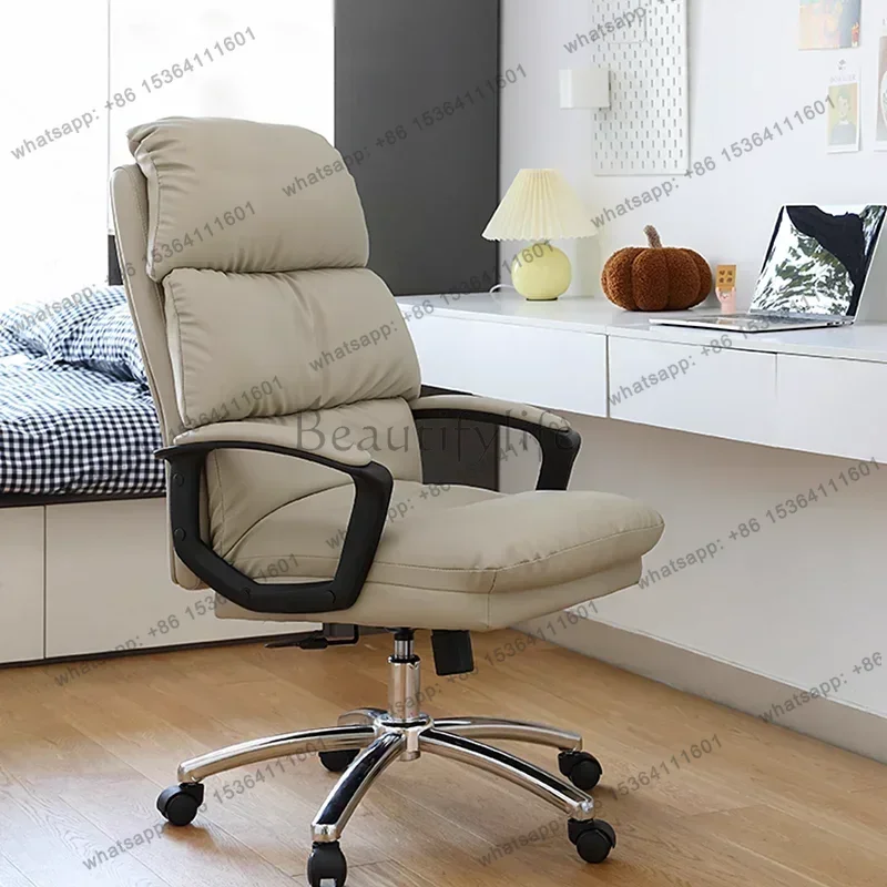 Factory Direct Sales Comfortable Simple Computer Chair Home Bedroom Study Ergonomic Lift Rotate Office Chair Salon Furniture Sil