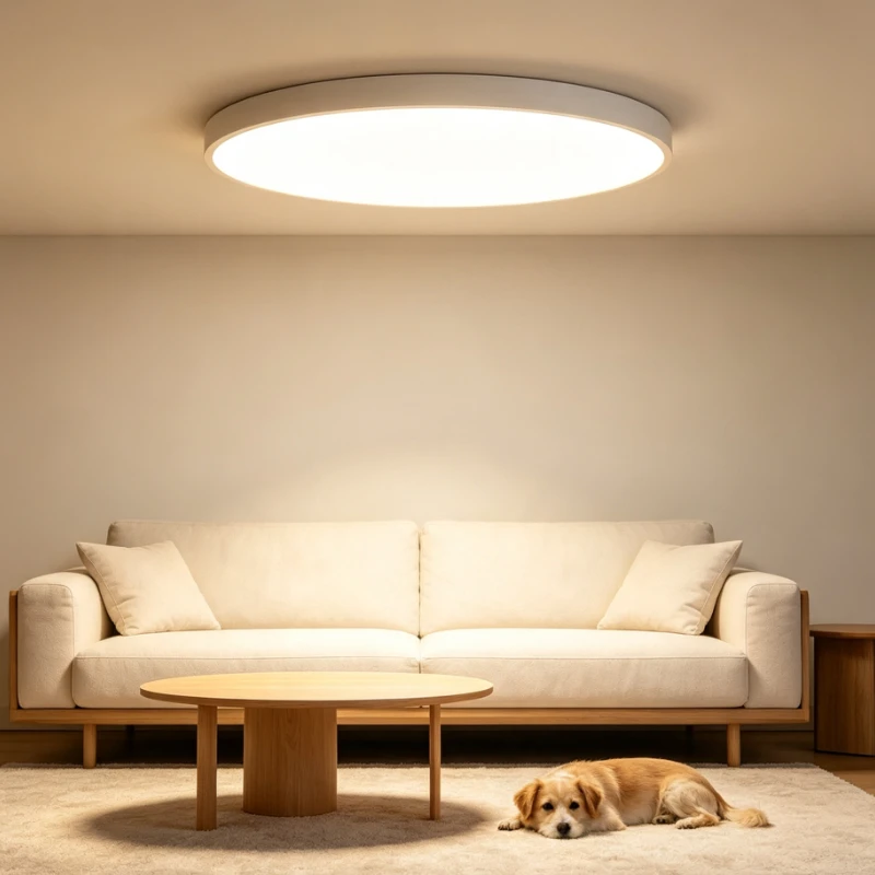 LED triple-proof lights, ultra-thin ceiling lights, modern minimalist bedroom lights, round eye-protection ceiling