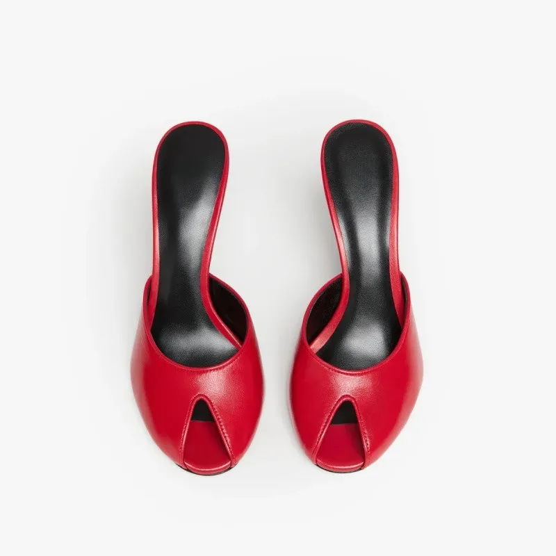 

MKKHOU Fashion Pumps New High Quality Handmade Custom Shoes Round Head Shallow Mouth High Heel Sandals Modern Summer Women Shoes