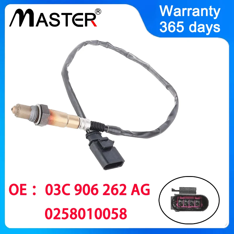 

O2 Rear Lambda Oxygen Sensor 03C906262AG 0258010058 1K0998262S for Lavida Bora AUDI A4 A6 Q7 A8 03C 906 262 AG 1K0 998 262 S