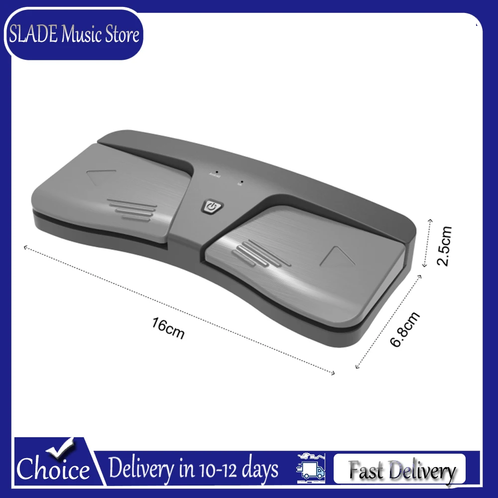 Wireless Page Turner Pedal Bluetooth Rechargeable Hands-Free Sheet Page Turning Pedal for iPad iPhone Android Tablets Phones