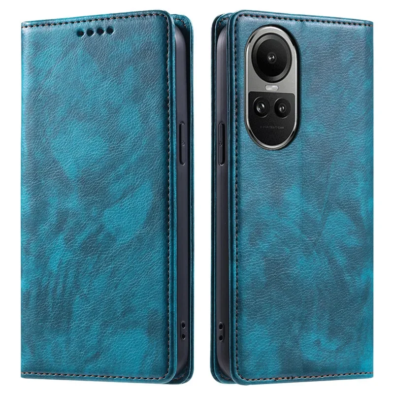 Luxury Magnetic Flip Case For OPPO Reno10 Pro A98 A94 4G F23 5G F19 Pro Plus Reno5 Z Couqe Wallet Bag Phone Cover Fundas 2024