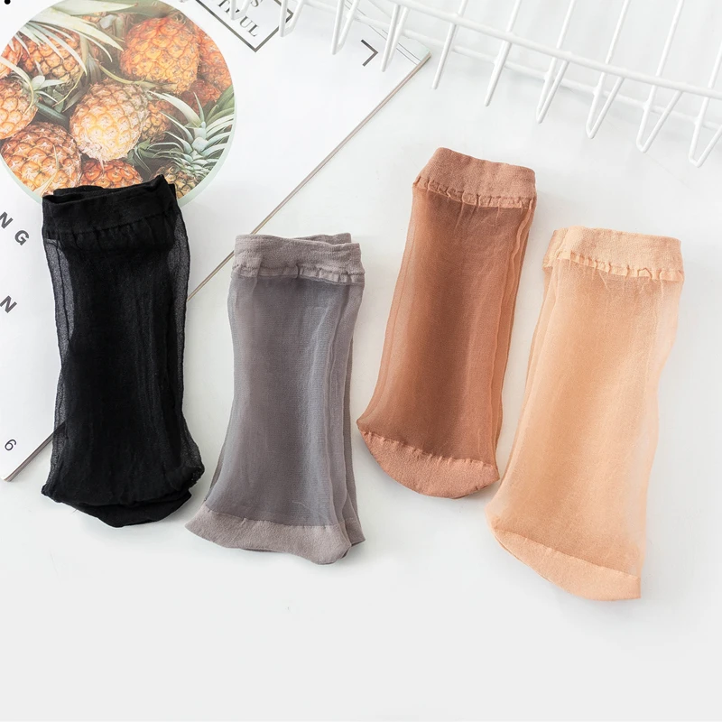 20 Pairs Womens Summer Crystal Silk Socks For Breathability Lightweight Comfortable And Non Hooked Silk Women Socks