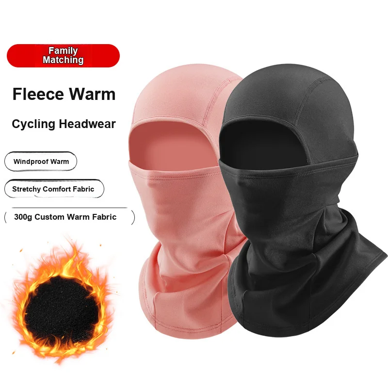 Winter Fleece Cycling Head Mask Full Face Windproof Cold Resistant Cover for Outdoor Skiing and Other Winter Activities